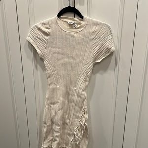 Simkhai ivory dress with fringe, new with tags
